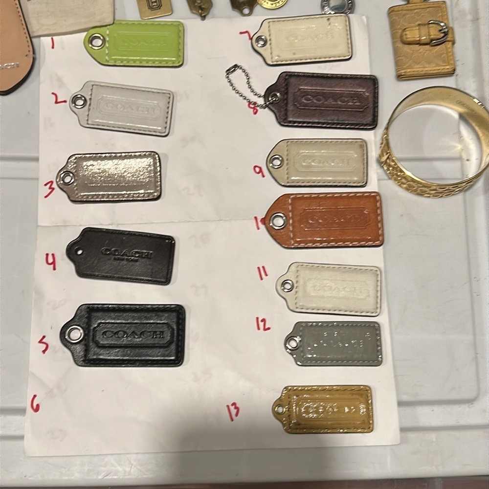 Coach Leather Hangtag Keychain Handbag Charm - Picture 5 of 16